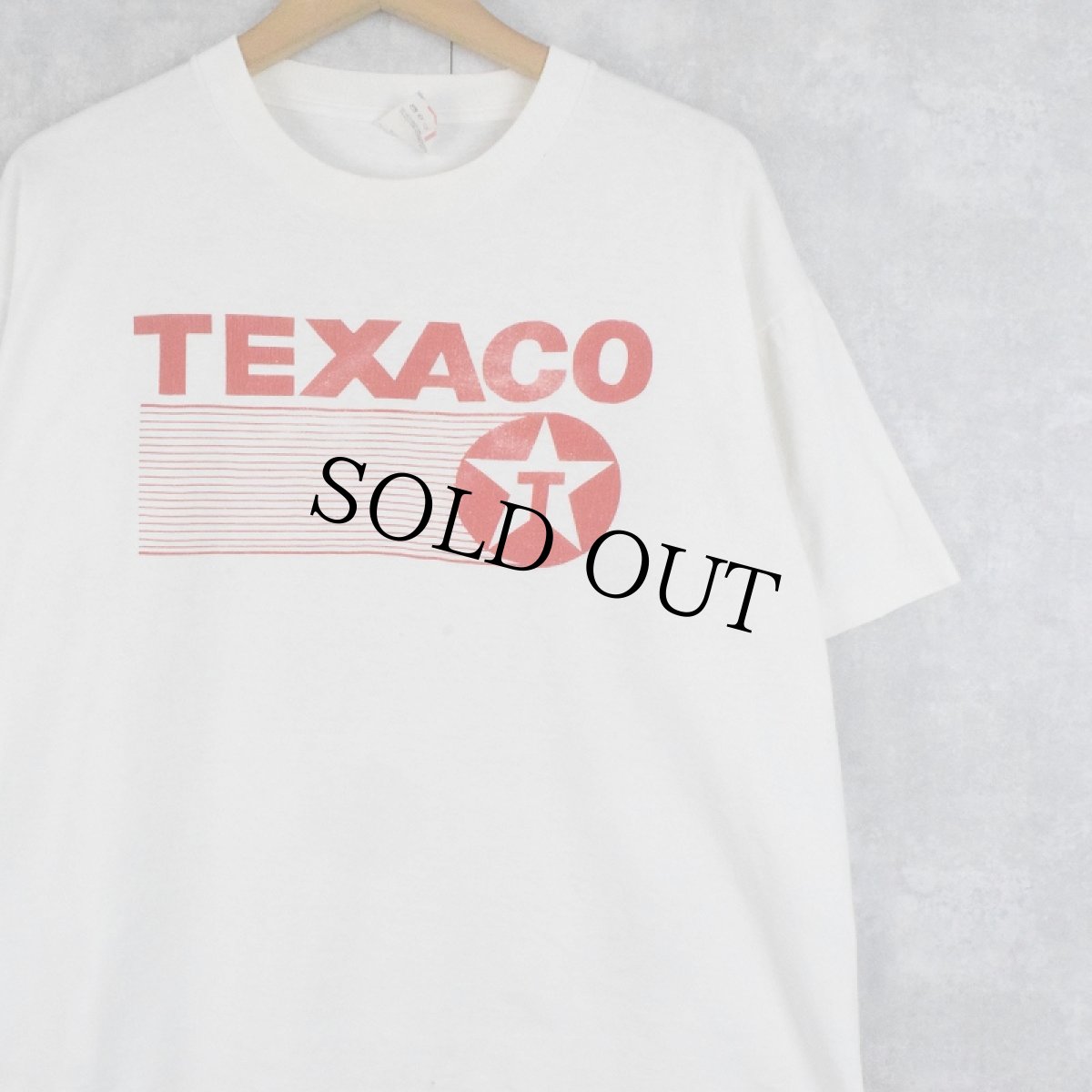 画像1: 90's TEXACO USA製 企業ロゴプリントTシャツ XL (1)