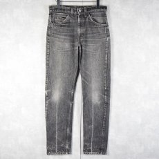 画像1: 90's Levi's 505 USA製 ブラックデニムパンツ W31 (1)