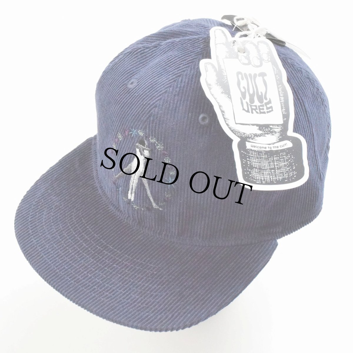 画像1: CULTURES "EMBROIDERY CAP" NAVY【FREE】 (1)