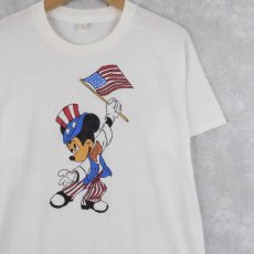 画像1: 70〜80's ブート USA製 MICKEY MOUSE キャラクタープリントTシャツ L (1)
