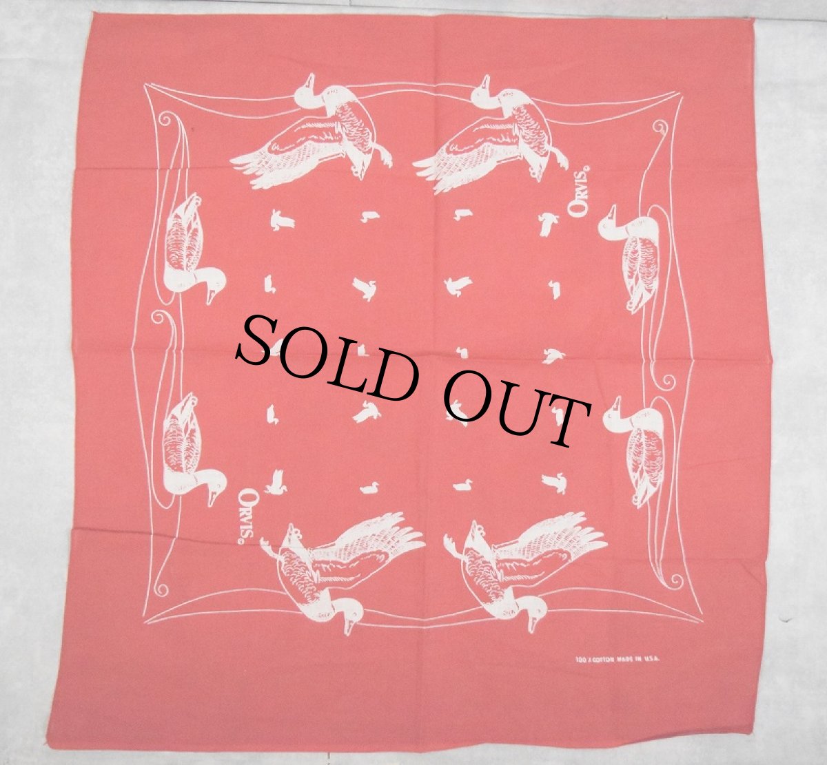 画像2: 70's ORVIS USA製 鴨柄 バンダナ DEADSTOCK (2)