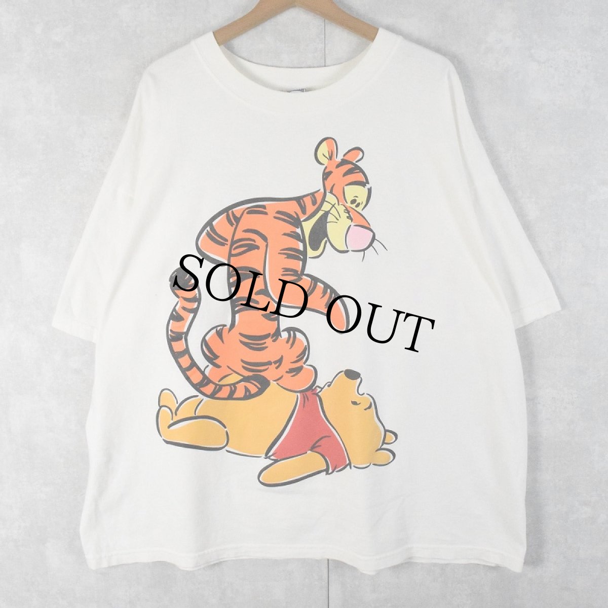 画像1: 90's〜 Disney くまのプーさん "have you Bounced a friend lately?" キャラクタープリントTシャツ (1)