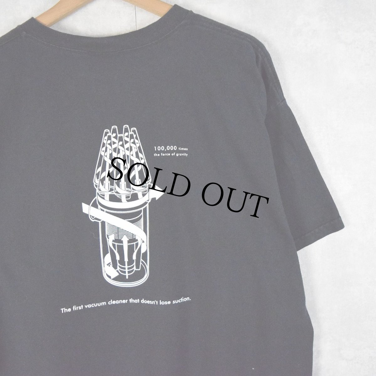 画像2: dyson "The first vacuum cleaner..." 家電メーカー ロゴプリントTシャツ XL (2)