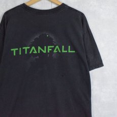 画像2: TITANFALL シューティングゲームプリントTシャツ BLACK (2)