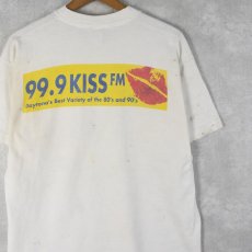 画像1: 90's WKSF USA製 "99.9 KISS" ラジオ局プリントポケットTシャツ L (1)