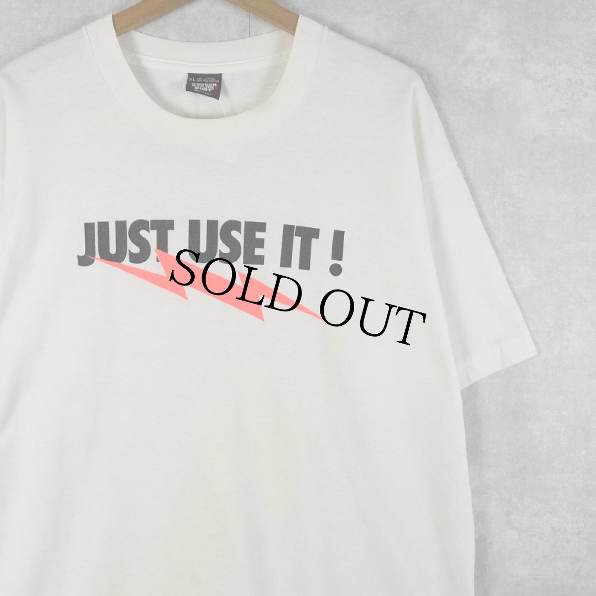 画像1: 【SALE】 90's Vermont American USA製 "JUST USE IT !" 電動工具メーカー プリントTシャツ XL (1)