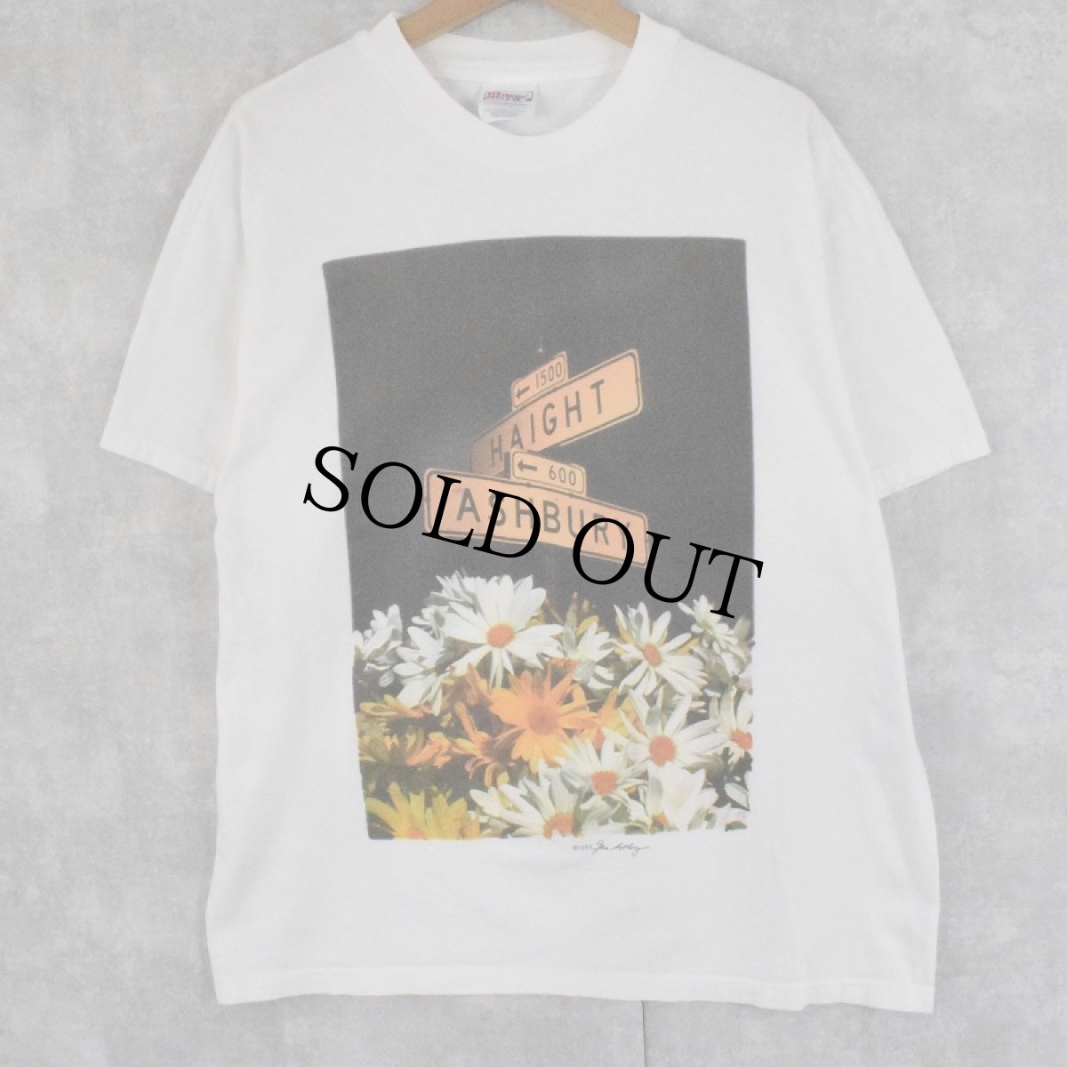 画像1: 90's "1500 HAIGHT 600 ASHBURY" プリントTシャツ L (1)