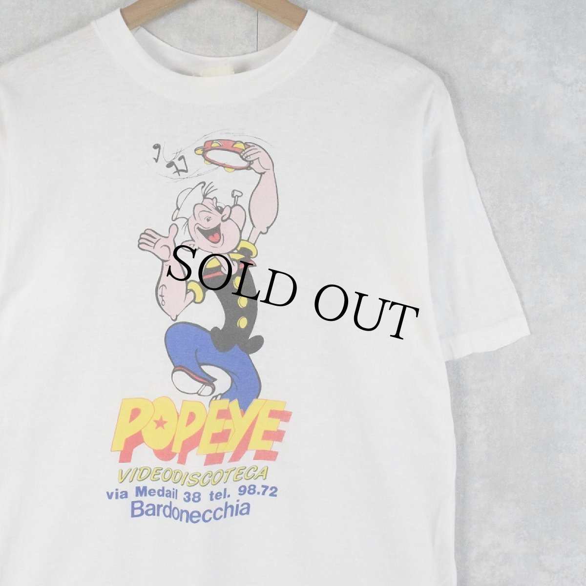 画像1: 80's POPEYE キャラクタープリントTシャツ XL (1)