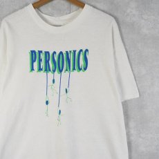 画像1: 80〜90's USA製 "PERSONICS" イラストプリントTシャツ XL (1)