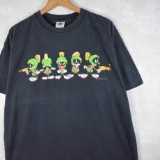 画像1: 90's Looney Tunes USA製 マービン・ザ・マーシャン キャラクタープリントTシャツ BLACK XL (1)