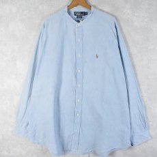 画像1: POLO Ralph Lauren "POSTBOY" バンドカラーシャンブレーシャツ XXL (1)