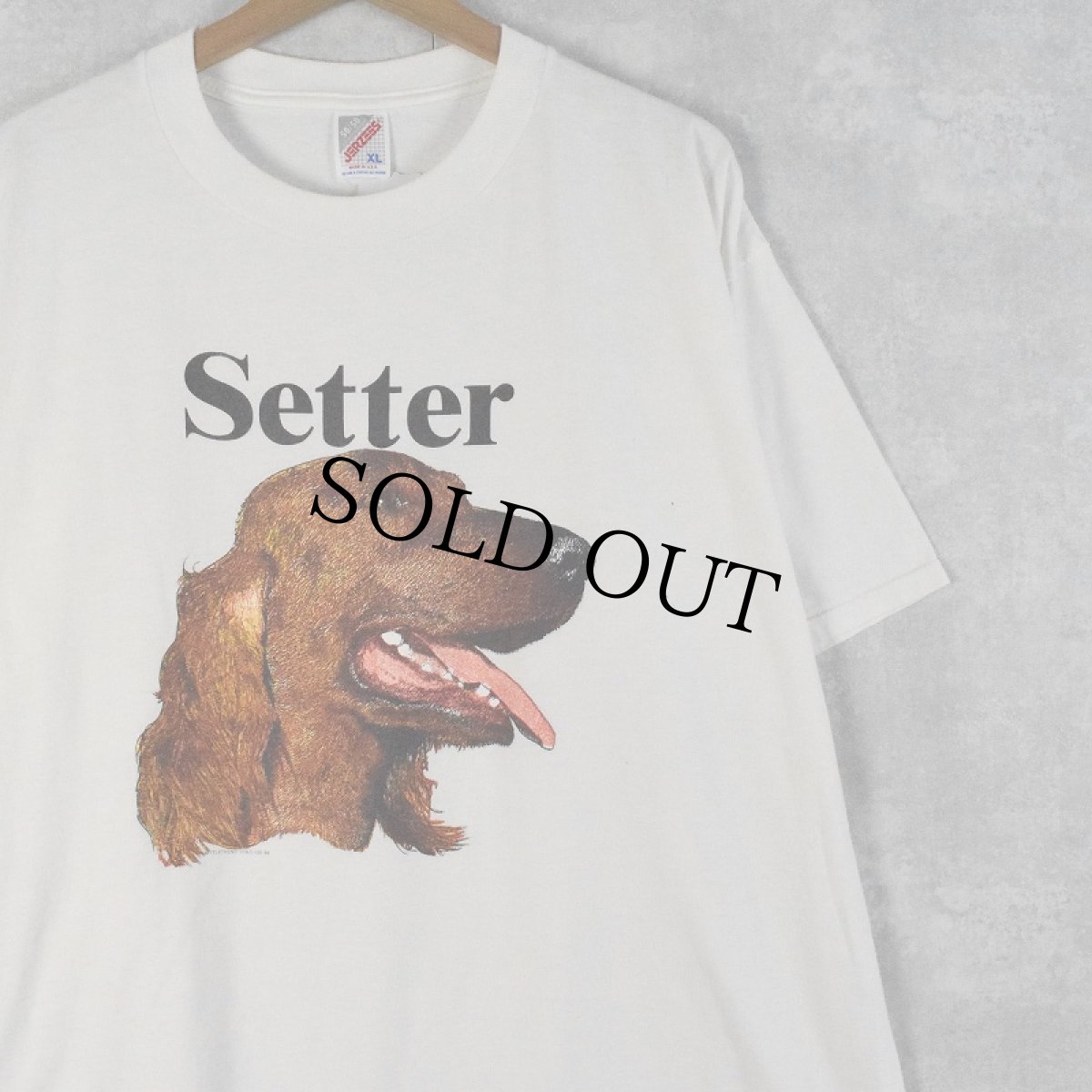 画像1: 〜90's USA製 "Setter" 犬プリントTシャツ XL (1)