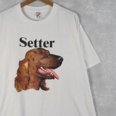 画像1: 〜90's USA製 "Setter" 犬プリントTシャツ XL (1)