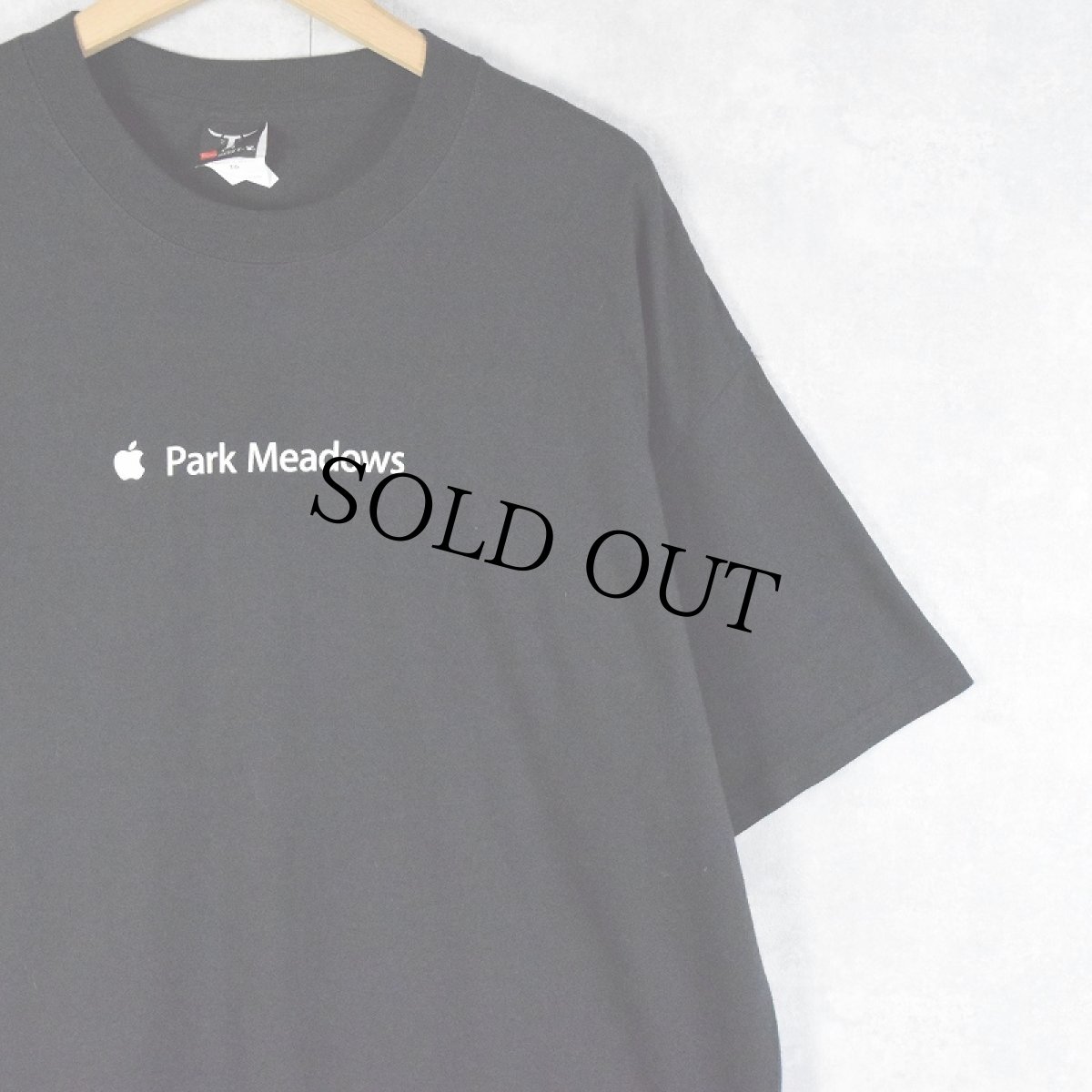 画像1: Apple "Park Meadows" ロゴプリントTシャツ BLACK XL (1)