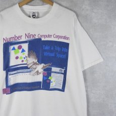 画像1: 90's USA製 Number Nine Computer Corporation コンピュータプリントTシャツ XL (1)