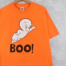 画像1: 2000's CASPER "BOO!" キャラクタープリントTシャツ L (1)