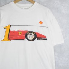 画像1: 90's Shell Ferrari F1 石油化学企業 F1プリントTシャツ (1)