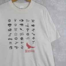画像1: Winston タバコ企業イラストプリントTシャツ XL (1)