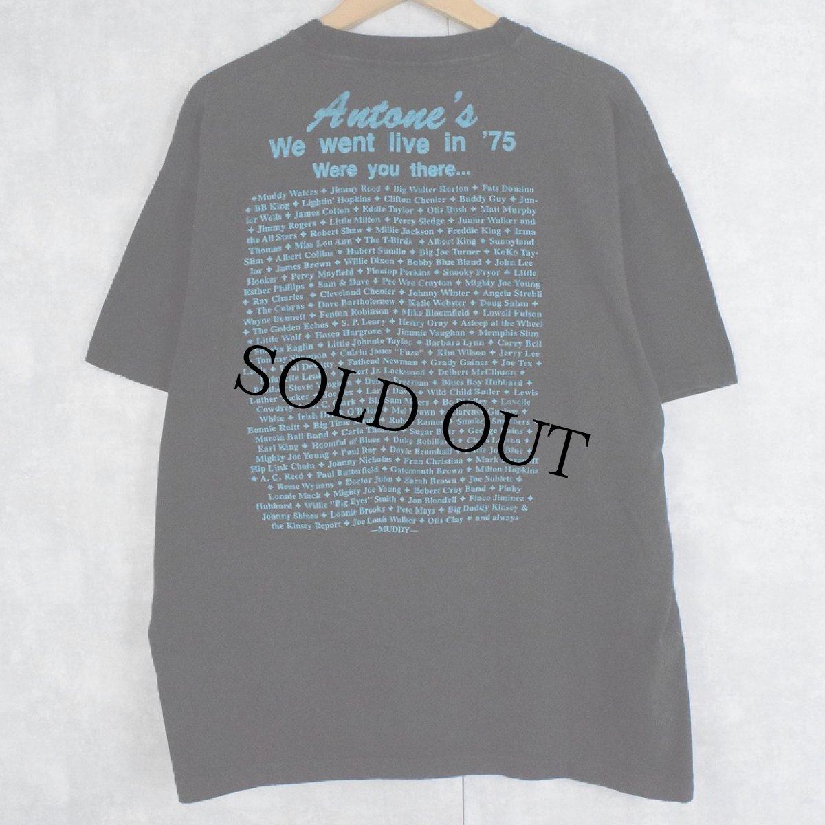 画像2: 90's antone's USA製 "AUSTIN'S HOME OF THE BLUES" ブルース ナイトクラブプリントTシャツ BLACK XL (2)