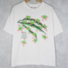 画像1: 90's USA製 "SAVE OUR RAIN FOREST" カエルプリントTシャツ XL (1)