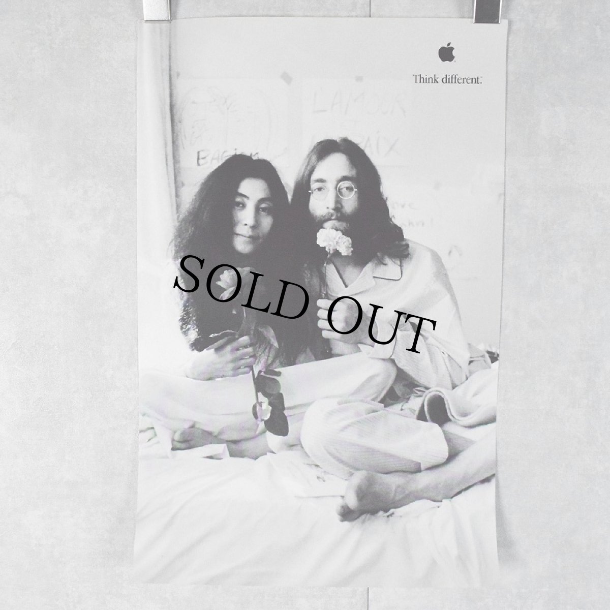 画像1: 90's Apple Think different Poster "John Lennon & Yoko Ono" (1)
