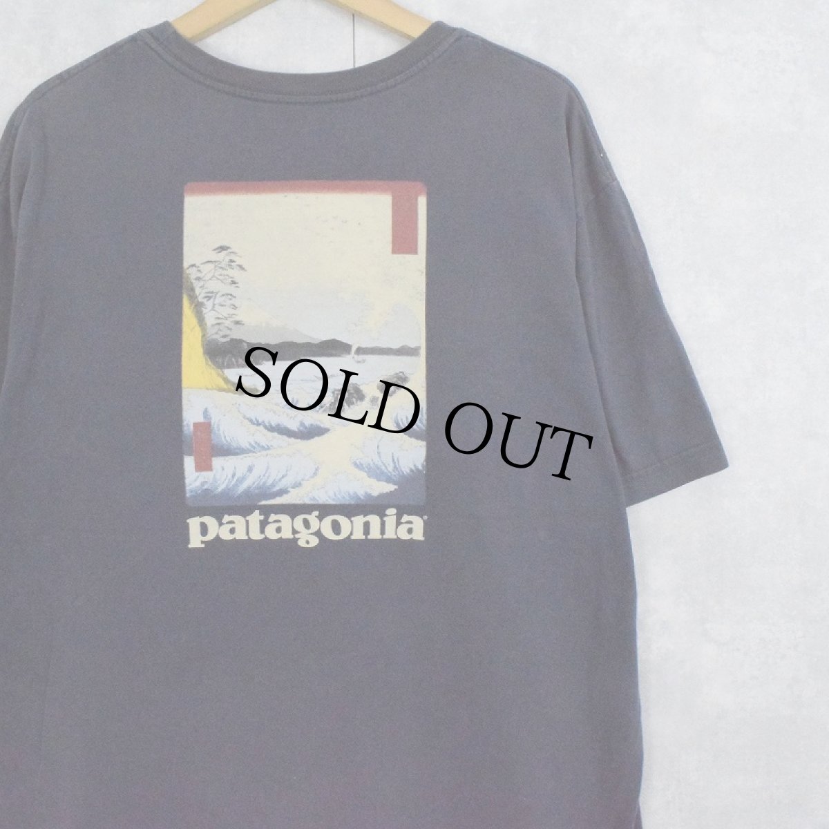 画像1: 2000's Patagonia USA製 浮世絵プリントTシャツ L (1)