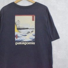 画像1: 2000's Patagonia USA製 浮世絵プリントTシャツ L (1)