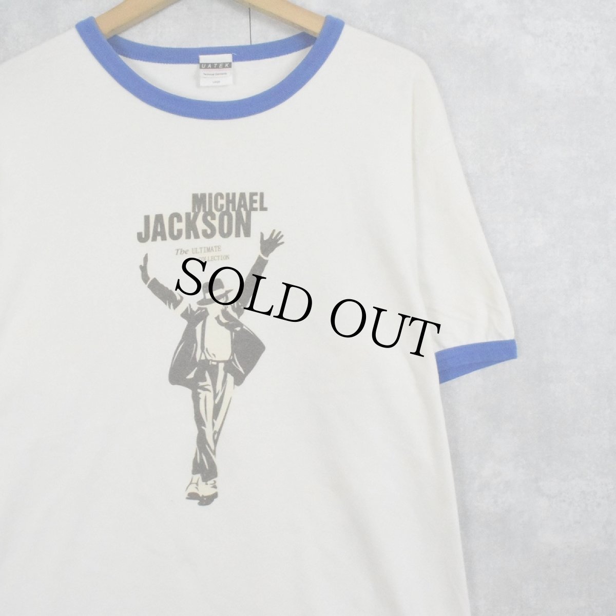 画像1: MICHAEL JACKSON "The Ultimate Collection" ミュージシャンリンガーTシャツ L (1)