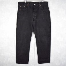 画像1: 90's Levi's 501 USA製 サルファブラック デニムパンツ W38 (1)
