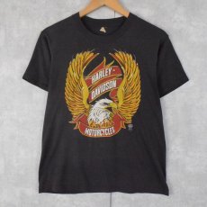 画像1: 80's HARLEY-DAVIDSON USA製 イーグルプリントTシャツ M (1)