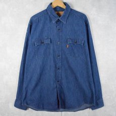 画像1: 80's Levi's 60665-1114 USA製 デニムシャツ XL (1)