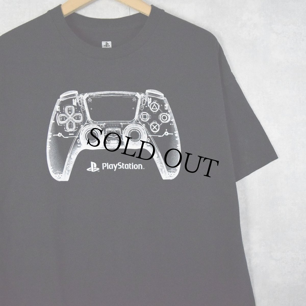 画像1: PlayStation ゲーム機プリントTシャツ BLACK XL (1)