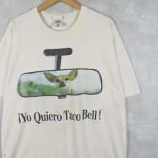 画像1: 90's TACO BELL "?Yo Quiero Taco Bell!" 犬プリント ファーストフードチェーンTシャツ XL (1)