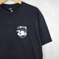 画像2: STUSSY "SKATE MAN" プリントTシャツ L (2)