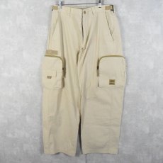 画像1: OLD NAVY デザインコットンカーゴパンツ W34-35 (1)