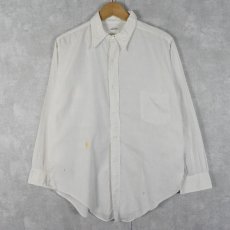 画像1: 40's GENUINE Broadcloth マチ付き コットンドレスシャツ (1)