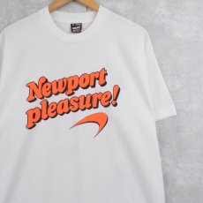 画像1: 90's USA製 "Newport pleasure!" ロゴプリントTシャツ XL (1)