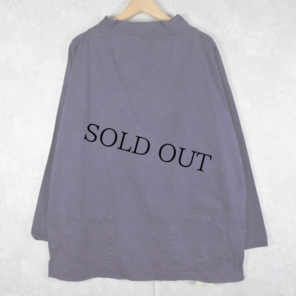 画像1: 【SALE】 80's Yarmo ENGLAND製 フィッシャーマンスモック L NAVY (1)