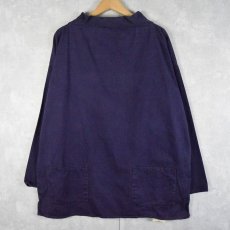画像1: 【SALE】 80's Yarmo ENGLAND製 フィッシャーマンスモック L NAVY (1)