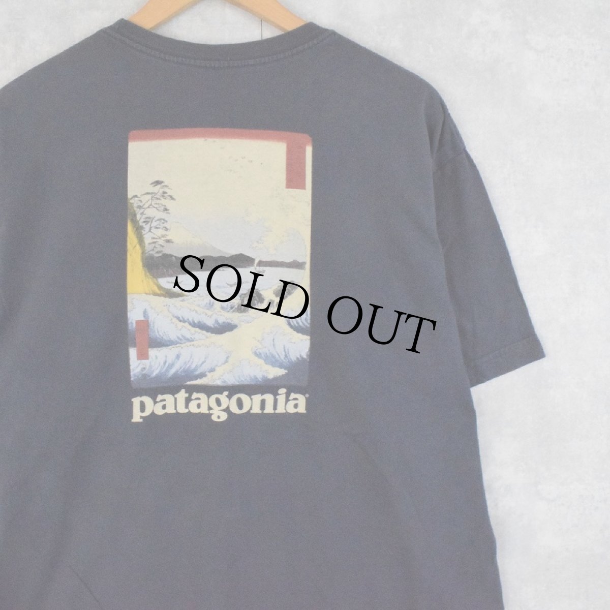 画像1: 2000's Patagonia USA製 浮世絵プリントTシャツ L (1)