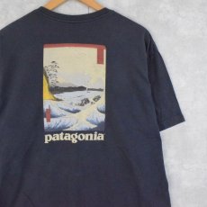 画像1: 2000's Patagonia USA製 浮世絵プリントTシャツ L (1)