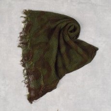 画像1: 【SALE】 50's フランス陸軍 "空挺部隊（エアボーン）" アメーバ迷彩 ネットスカーフ (1)