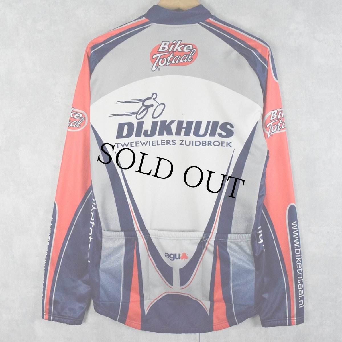 画像2: agu BikerGear ITALY製 フルジップ サイクリングシャツ M (2)