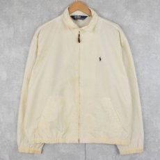 画像1: 90's POLO Ralph Lauren コットン×ナイロン スイングトップ L (1)