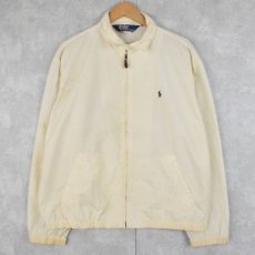 画像1: 90's POLO Ralph Lauren コットン×ナイロン スイングトップ L (1)