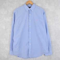 画像1: Ralph Lauren "CLASSIC FIT" リネン×コットン ボタンダウンシャツ L (1)