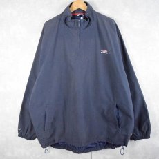 画像1: 90〜2000's UMBRO ロゴ刺繍 ハーフジップ プルオーバージャケット NAVY XXL (1)