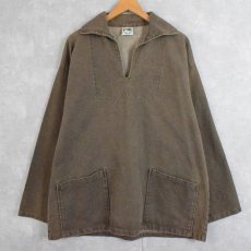 画像1: KINSALE SMOCKS カラーデニム フィッシャーマンスモック XL (1)