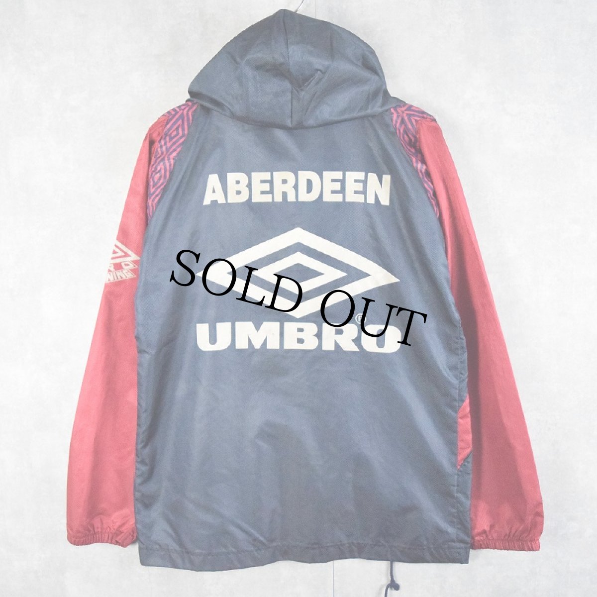 画像2: 90's UMBRO ロゴプリント 切り替えデザイン ジップジャケット XL (2)