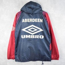 画像2: 90's UMBRO ロゴプリント 切り替えデザイン ジップジャケット XL (2)